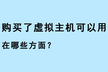 购买了虚拟主机可以用在哪些方面？