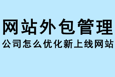 网站外包管理公司怎么优化新上线的网站